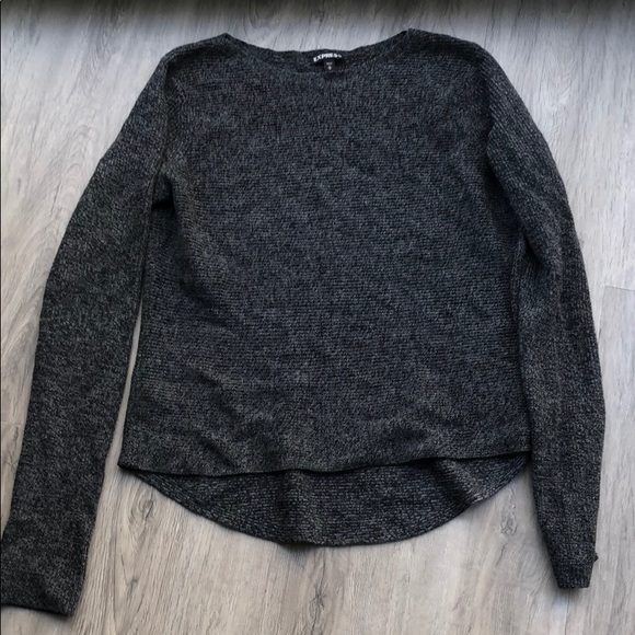 Express Sweaters - Black and white speckled sweater from express